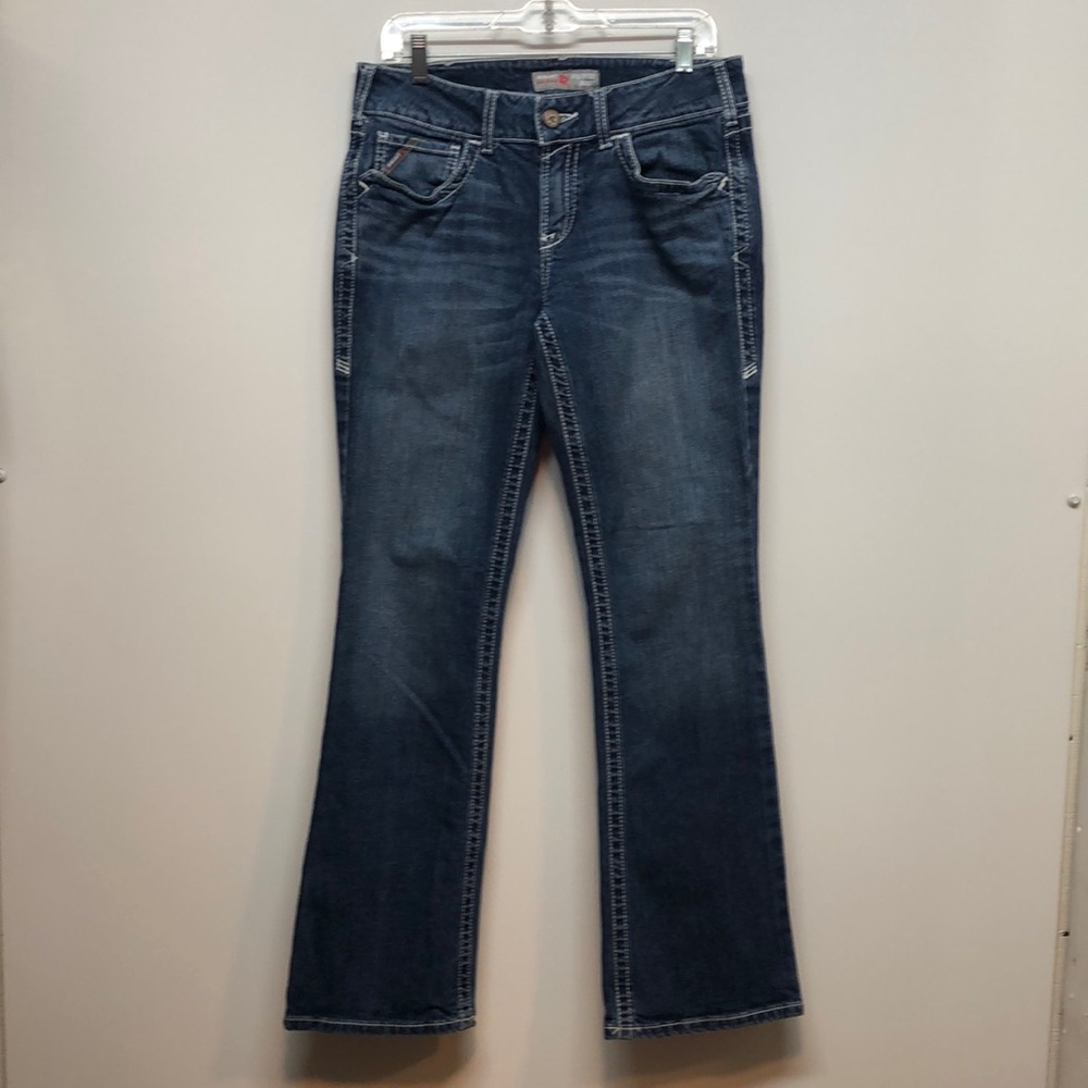 Ariat Women's FR Mid Rise DuraStretch Basic Boot Cut Jean Women's 29R western - Picture 2 of 15